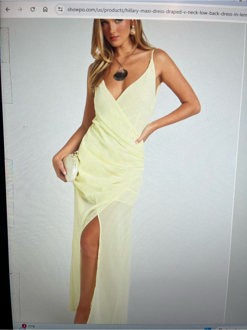 Showpo Pale Yellow Wrap Maxi Dress With Thigh Slit